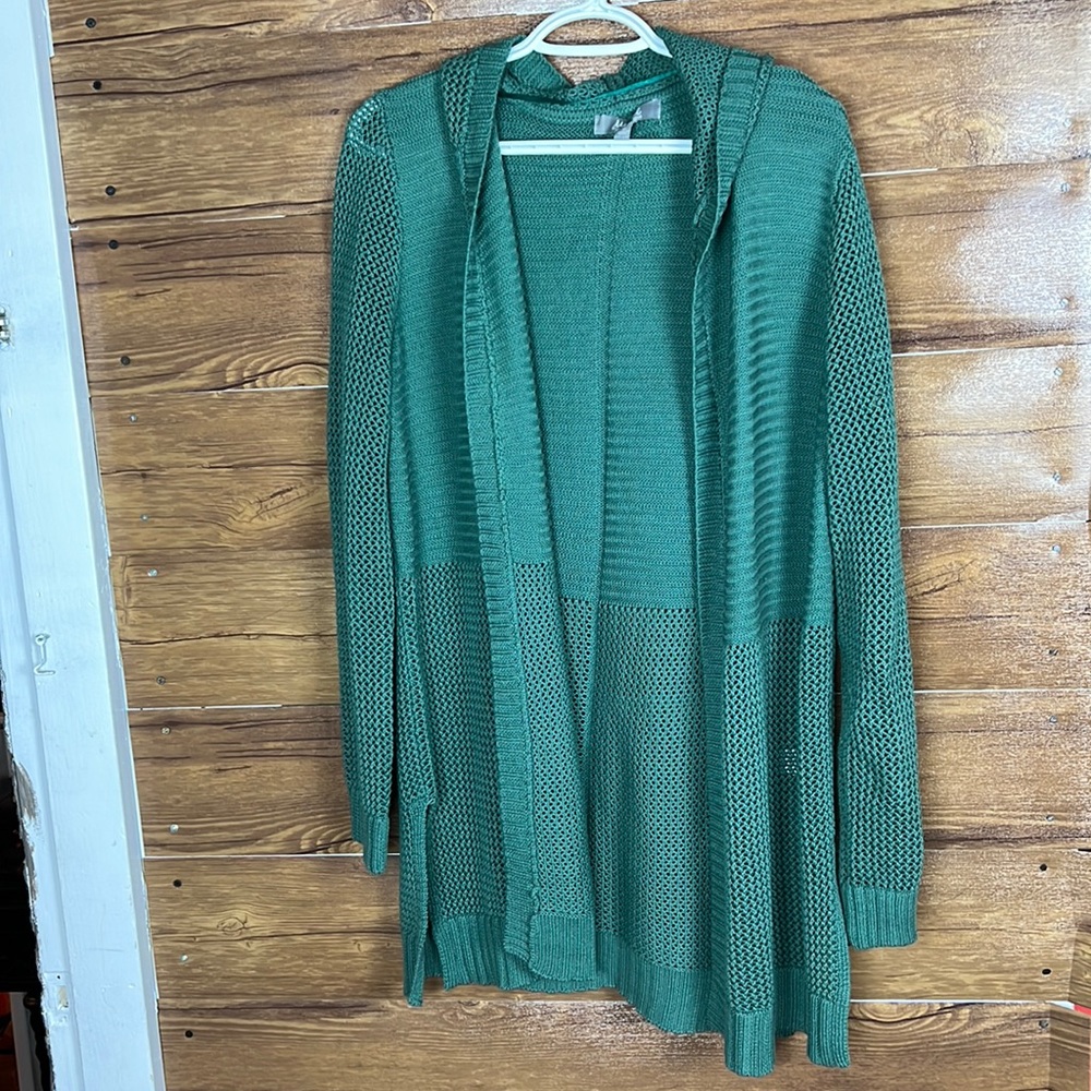 Marled Green  Open Long Sleeve Plus Size Cardigan Sweater size medium